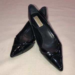 MICHAEL KORS Black Patent Leather Kitten Heels